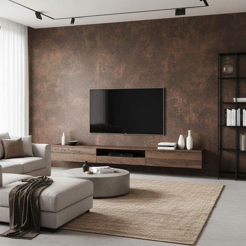 ROSEROSA Peel and Stick Rust Faux Metal Architectural Film Self-Adhesive Vinyl Film Wallpaper Door Wrap Counter Top Border Mirror Molding Trim MG265 - Image 5